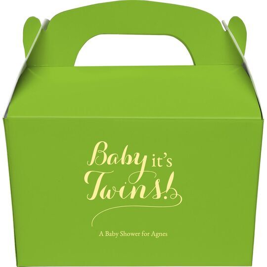 Baby It's Twins Gable Favor Boxes